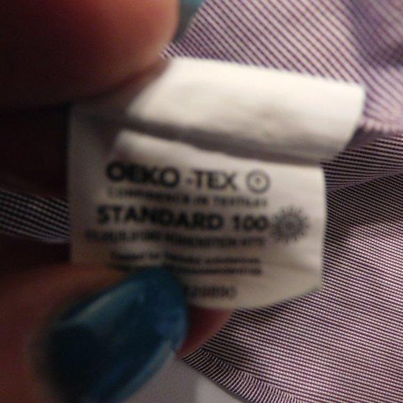 Calvin Klein Men's Dress Shirt Purple 18 - Picture 6 of 6